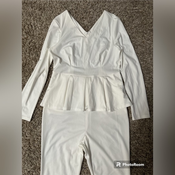 PEPLUM ONE PIECE JUMPSUIT WITH SIDE POCKETS. - Picture 7 of 13